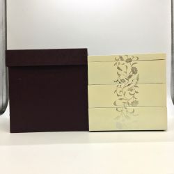 ◎◎  久太郎 アールデコ三段重箱 オフホワイト Cランク