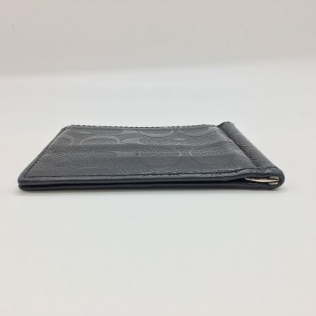  COACH コーチ シグネチャー レザー ビルフォールド マネークリップ  F26107 ブラック