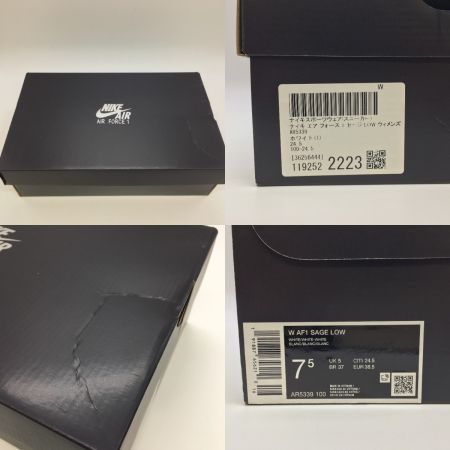 NIKE ナイキ AirForce1 Sage Low White ホワイト SIZE 24.5cm