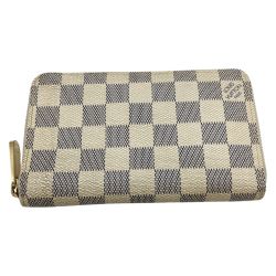 ◎◎ LOUIS VUITTON ルイヴィトン ダミエ・アズール ジッピー・コンパクト ウォレット 財布 ラウンドファスナー N60029 アズール Bランク