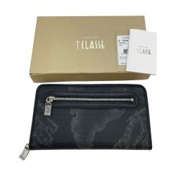 ◎◎ PRIMA CLASSE プリマクラッセ ラウンドファスナー財布 長財布 地図柄 W028 6426 ブラック 箱付 Aランク