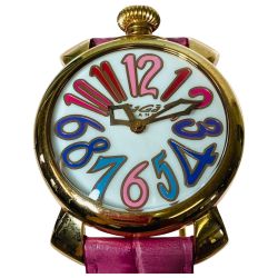 ◎◎ GAGA MILANO ガガミラノ MANUALE40 マニュアーレ 40mm 腕時計 クォーツ 箱付 5021 Cランク