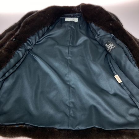  THE AMERICAN FUR AWARDS 毛皮 ハーフコート レディース Lサイズ ブラック ネーム刺繍有