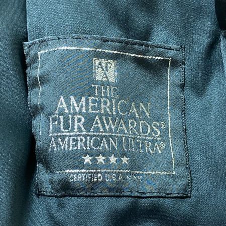  THE AMERICAN FUR AWARDS 毛皮 ハーフコート レディース Lサイズ ブラック ネーム刺繍有