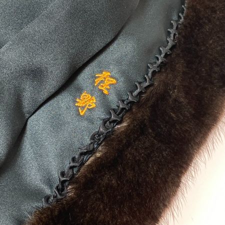  THE AMERICAN FUR AWARDS 毛皮 ハーフコート レディース Lサイズ ブラック ネーム刺繍有