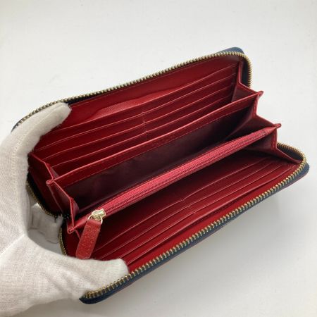  COACH コーチ シグネチャー デニム ラウンドファスナー財布 長財布 F53769 ネイビー