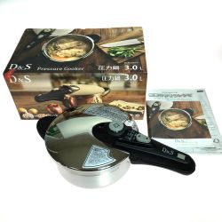 ◎◎  D&S プレッシャークッカー 圧力鍋 3.0L DSPC6010 IH　ガス　ラジエントヒーター　ELECTRIC　対応 Sランク
