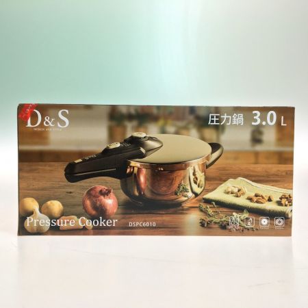   D&S プレッシャークッカー 圧力鍋 3.0L DSPC6010 IH　ガス　ラジエントヒーター　ELECTRIC　対応