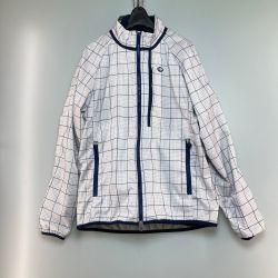 ◎◎ FIDRA 3way ゴルフ メンズジャケット Mサイズ チェック FD5GTY01 ホワイト Bランク