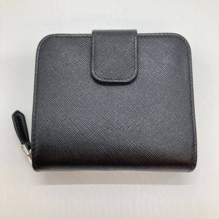  PRADA プラダ 二つ折り 財布 トライアングルロゴ コンパクト 1ML522 ブラック