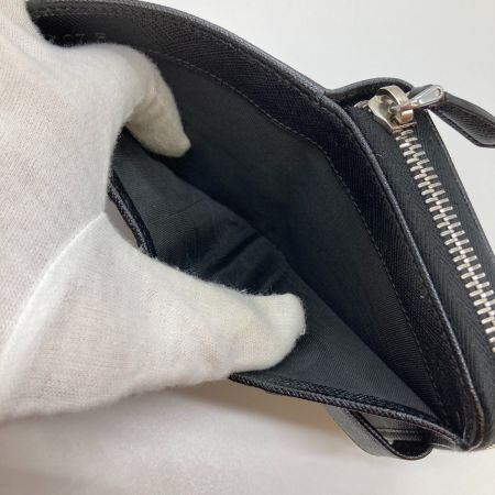  PRADA プラダ 二つ折り 財布 トライアングルロゴ コンパクト 1ML522 ブラック