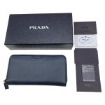 ▽▽PRADA プラダ 二つ折り財布　レディース 1ML225 グレー PRADA プラダ 二つ折り財布 レディース 1ML225 グレー - 中古バッグ