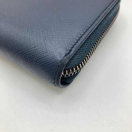  PRADA プラダ ラウンドファスナー 長財布 2ML317 ネイビー