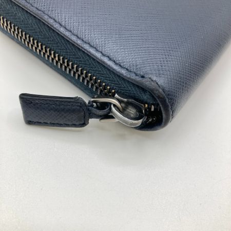  PRADA プラダ ラウンドファスナー 長財布 2ML317 ネイビー