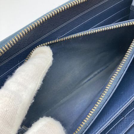  PRADA プラダ ラウンドファスナー 長財布 2ML317 ネイビー