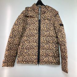 ◎◎ PEARLY GATES パーリーゲイツ メンズ 撥水 2WAY ダウンブルゾン サイズ5 レオパード柄 ゴルフ アウター Bランク