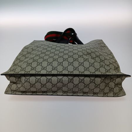  GUCCI グッチ GGスプリーム トートバッグ 2WAY ショルダーバッグ 446217 ベージュ ハンドル部分破れ有