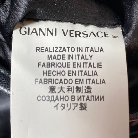  VERSACE ベルサーチ ハンドバッグ パイソン柄 メデューサ ブラック