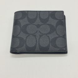 ◎◎ COACH コーチ メンズ  財布 札入れ  シグネチャー F74993 ブラック Bランク