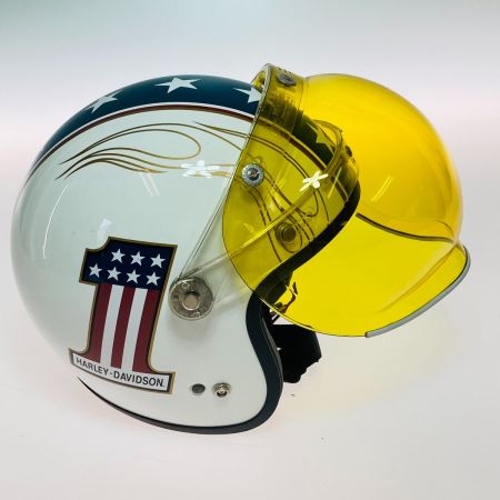  HARLEY-DAVIDSON ハーレーダビッドソン ジェットヘルメット バイクヘルメット No.1 ロゴ Mサイズ BUCO バブルシールド付