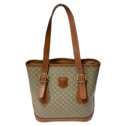 ◎◎ CELINE セリーヌ マカダム柄 トートバッグ DM98/1 ベージュ Bランク