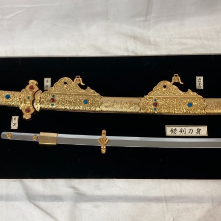   国宝 梨地螺鈿金装飾剣 額装仕様 模造刀 レプリカ