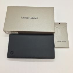 ◎◎ ARMANI アルマーニ 長財布 メンズ VITELLO LISCIO BICOLOR Y2R640 Y751X 85460 ブラック Aランク