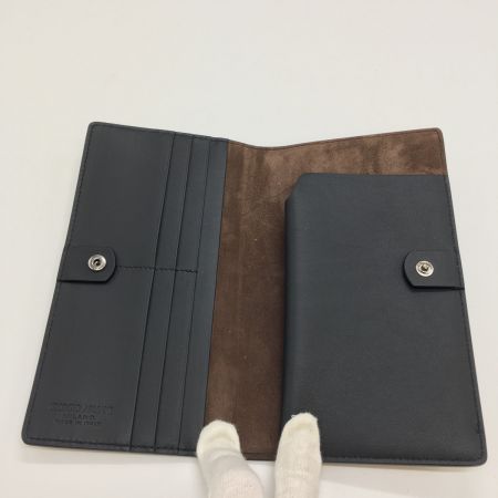  ARMANI アルマーニ 長財布 メンズ VITELLO LISCIO BICOLOR Y2R640 Y751X 85460 ブラック