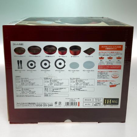  IRISOHYAMA アイリスオーヤマ ダイヤモンドコートパン IH ガス火 オレンジ H-IS-SE13P 13点セット+おまけ付