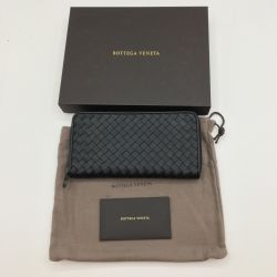 ◎◎ BOTTEGA VENETA ボッテガヴェネタ  長財布 ラウンドファスナー イントレチャート 510643－V4651 ブラック Aランク