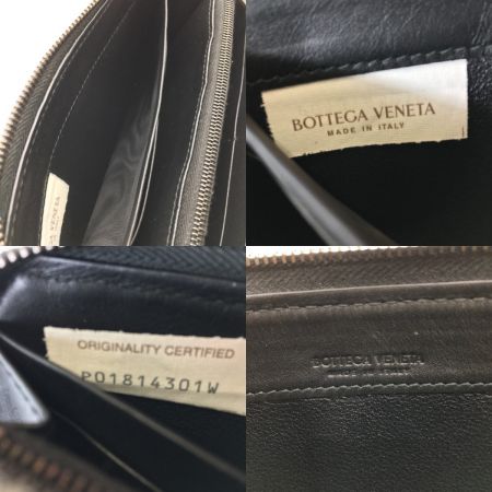  BOTTEGA VENETA ボッテガヴェネタ  長財布 ラウンドファスナー イントレチャート 510643－V4651 ブラック