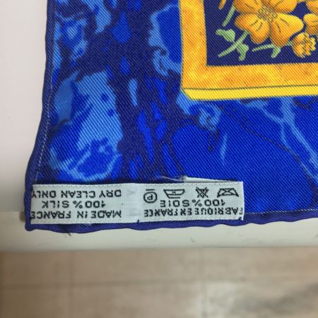  HERMES エルメス カレ90 CARPE DIEM 今日一日を楽しむ スカーフ カレ シルク  ブルー