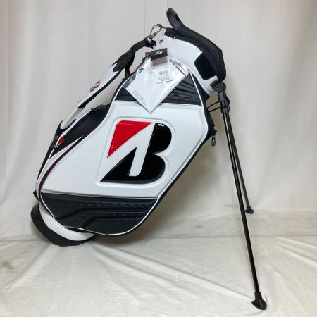  Bridgestone ブリヂストン キャディバッグ ツアースタンドモデル 9.5型 47インチ対応 3.6kg 4分割 WK ホワイト/ブラック