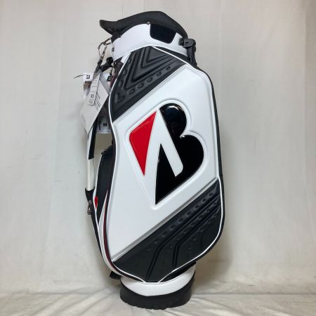  Bridgestone ブリヂストン キャディバッグ ツアースタンドモデル 9.5型 47インチ対応 3.6kg 4分割 WK ホワイト/ブラック