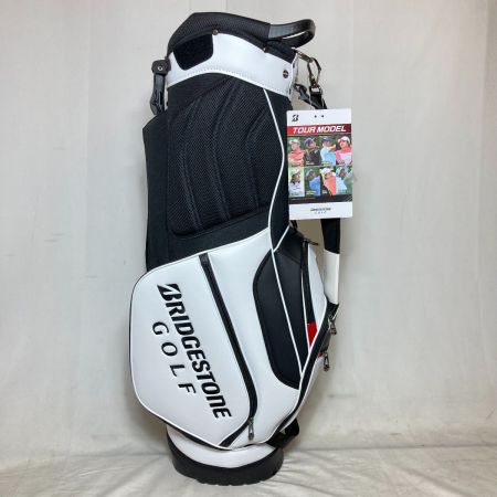  Bridgestone ブリヂストン キャディバッグ ツアースタンドモデル 9.5型 47インチ対応 3.6kg 4分割 WK ホワイト/ブラック