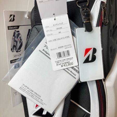  Bridgestone ブリヂストン キャディバッグ ツアースタンドモデル 9.5型 47インチ対応 3.6kg 4分割 WK ホワイト/ブラック