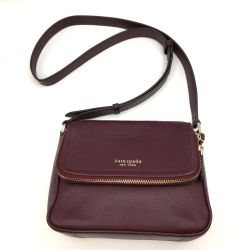 ◎◎ Kate Spade ケイトスペード ショルダーバッグ　ランアラウンド  PXR00404 ボルドー Bランク