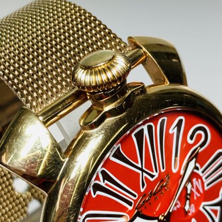  GAGA MILANO ガガミラノ MANUALE マヌアーレ 46 クォーツ レディース 腕時計 本体のみ 5081 ベルト穴金具欠品