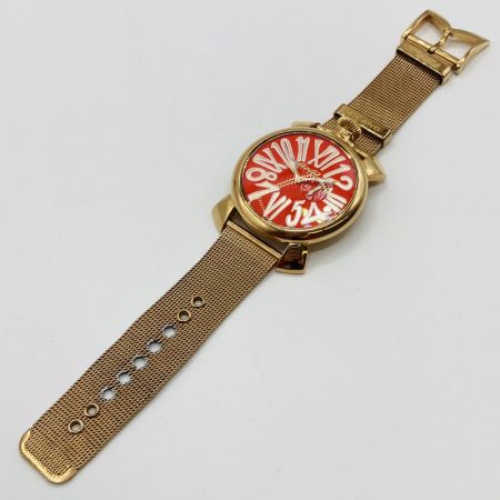  GAGA MILANO ガガミラノ MANUALE マヌアーレ 46 クォーツ レディース 腕時計 本体のみ 5081 ベルト穴金具欠品