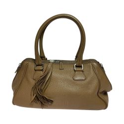 ◎◎ CHANEL シャネル ハンドバッグ ロゴ フリンジ タッセル ブラウン ギャランティーカード付 Bランク