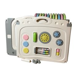 ◎◎ Fortella クラウドキャッスル ベビーサークル 折りたたみ式 14枚セット マルチカラー ネジ外し付 脚用ゴム3つ欠品 Cランク