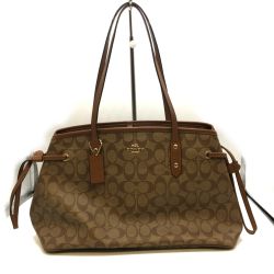 ◎◎ COACH コーチ  シグネチャー トートバッグ  F57842 ブラウン Bランク
