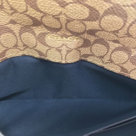  COACH コーチ  クロスグレイン レザー ソフト ウォレット　ネイビー F54008