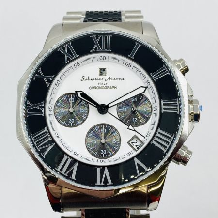  Salvatore Marra サルバトーレ マーラ クロノグラフ クォーツ メンズ 腕時計 SM15104-1 箱・取説・コマ付
