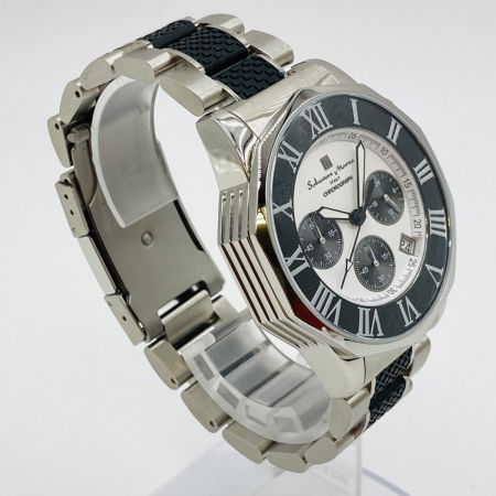  Salvatore Marra サルバトーレ マーラ クロノグラフ クォーツ メンズ 腕時計 SM15104-1 箱・取説・コマ付