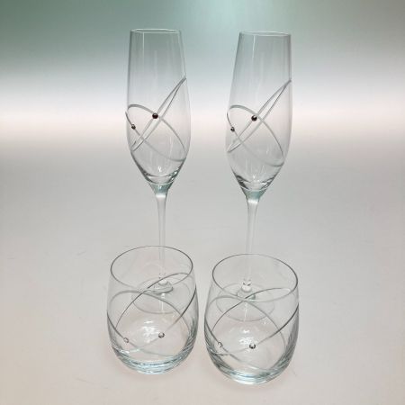  Wedgwood ウェッジウッド ペアグラス セット プロミシス ウィズ ディス リング シャンパングラス/タンブラー計4点