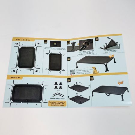  Veehoo ペットベッド 高架式 滑り止め付 74 x 46 x 20 cm