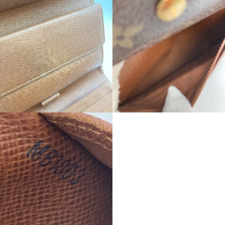  LOUIS VUITTON ルイヴィトン モノグラム ポルト トレゾール インターナショナル 3つ折り長財布 M61215 ブラウン