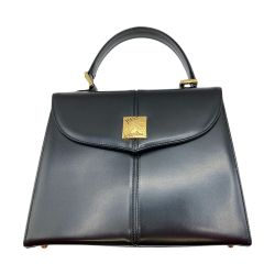 ◎◎ Yves Saint Laurent イブサンローラン YSLロゴ ハンドバッグ 2WAYショルダーバッグ ゴールド金具 ブラック ショルダーストラップ付 Bランク