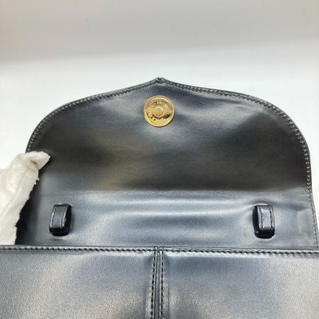  Yves Saint Laurent イブサンローラン YSLロゴ ハンドバッグ 2WAYショルダーバッグ ゴールド金具 ブラック ショルダーストラップ付